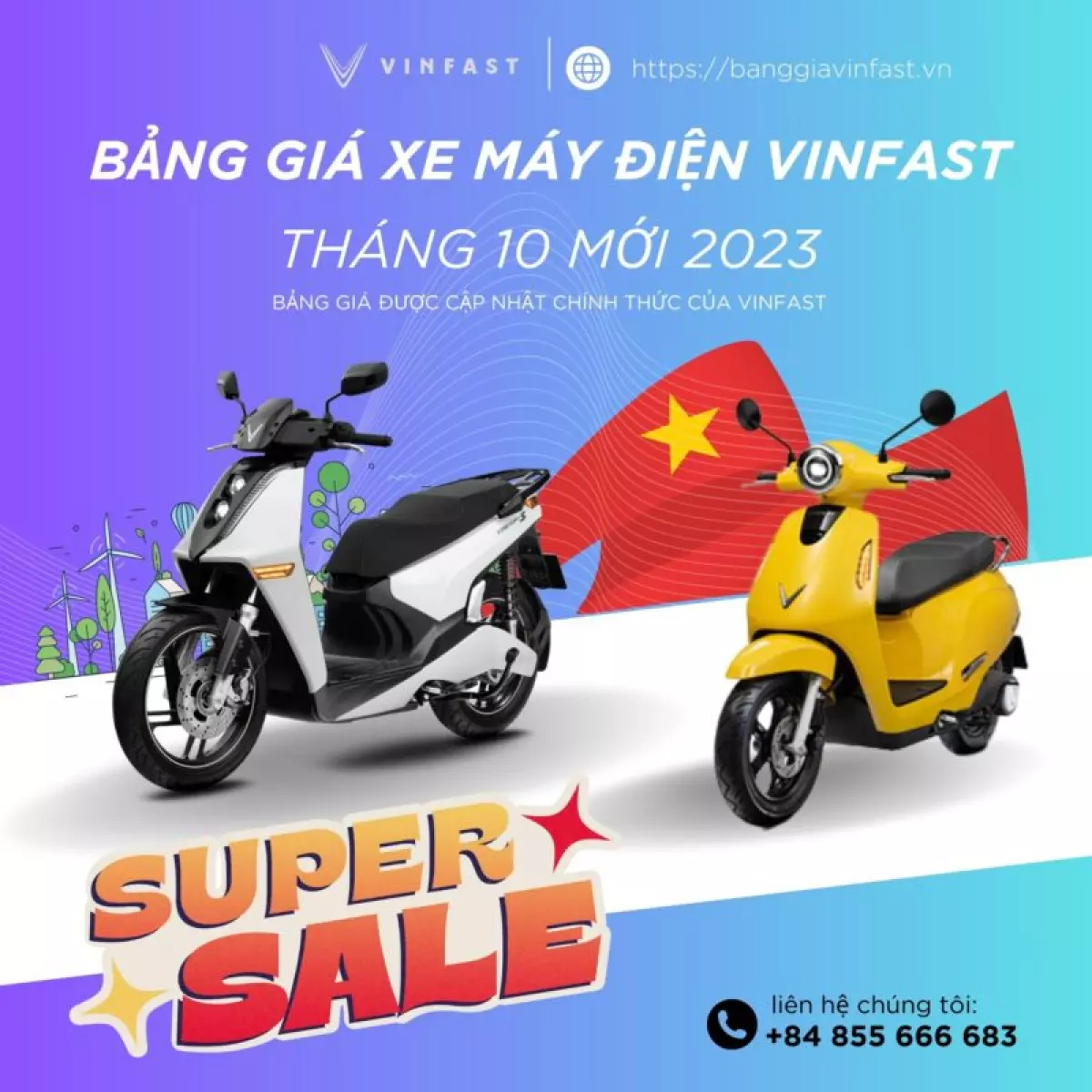 Bảng giá xe máy điện vinfast tháng 10 mới 2023