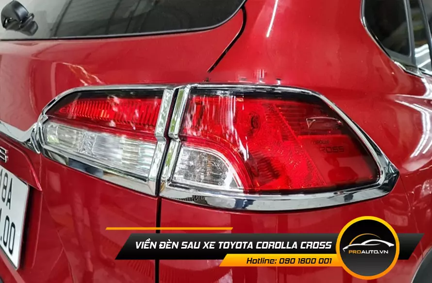 Phụ Kiện Xe Toyota Corolla Cross - Viền đèn sau xe