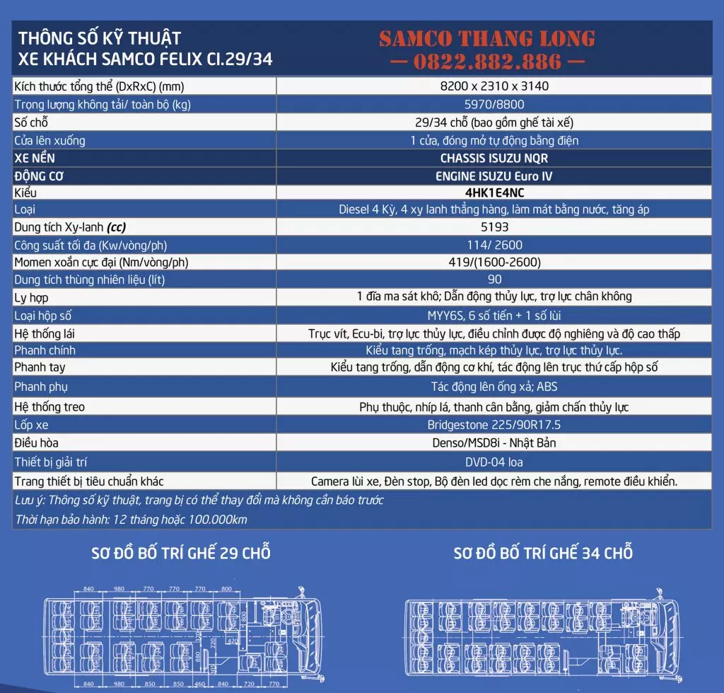 Samco Felix 29 chỗ ngồi