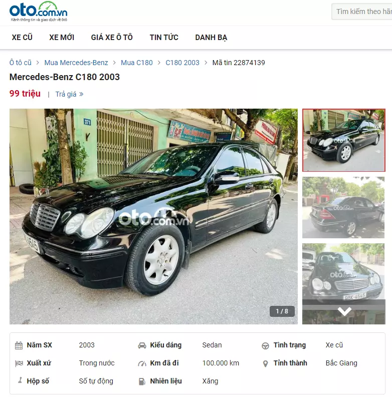 Mercedes-Benz C180 đời 2003.