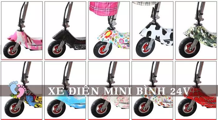 Xe điện mini E Scooter Bình ắc quy 24V 5