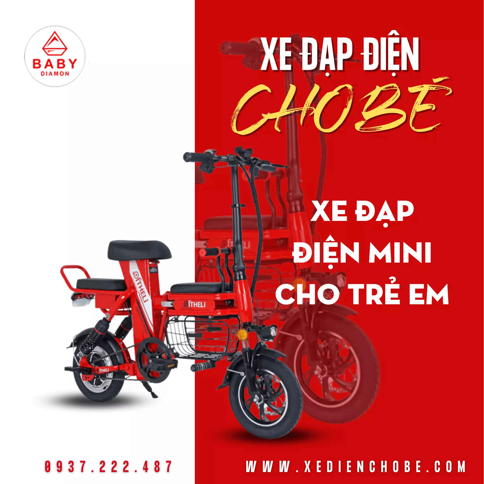 xe đạp điện mini cho trẻ em