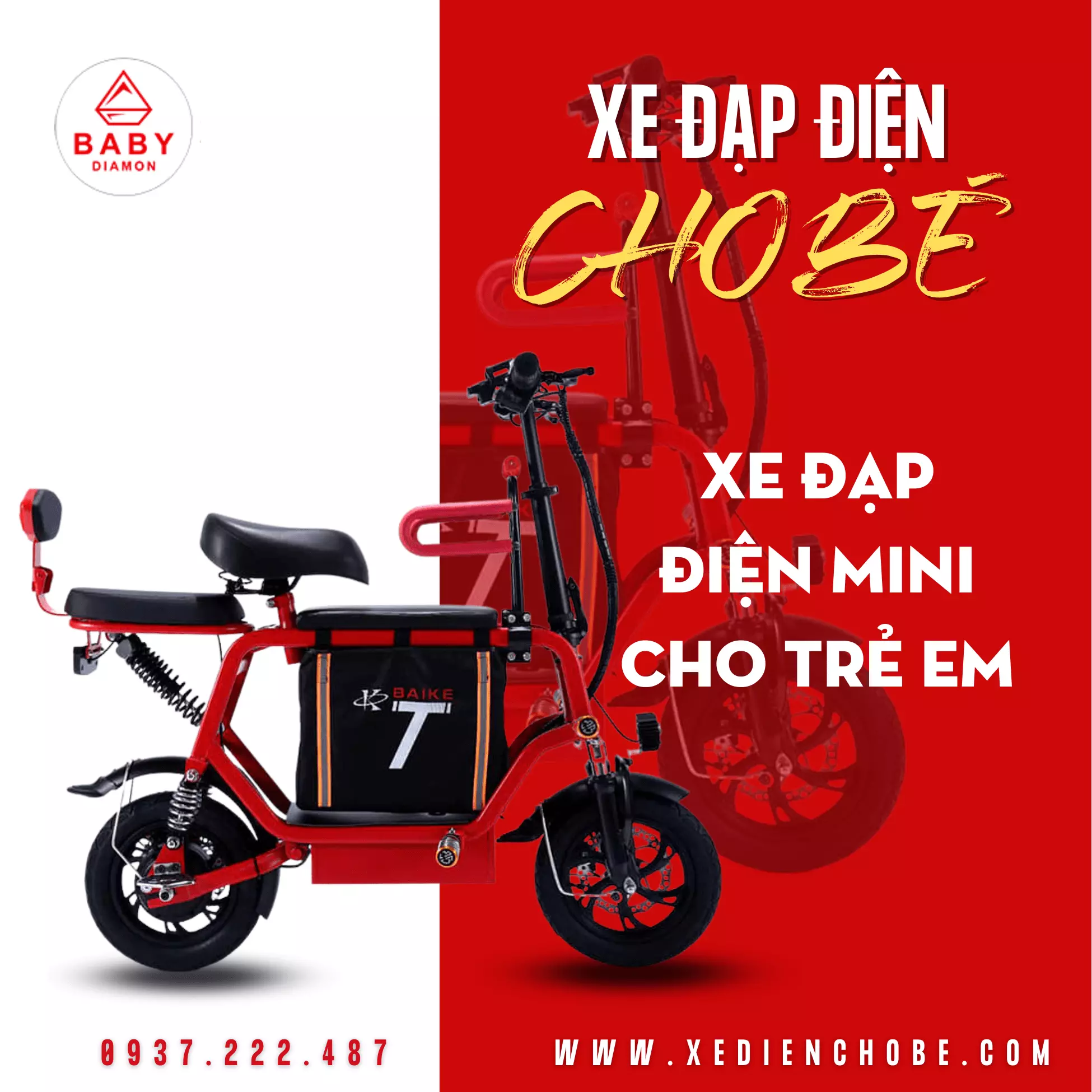xe đạp điện mini cho trẻ em