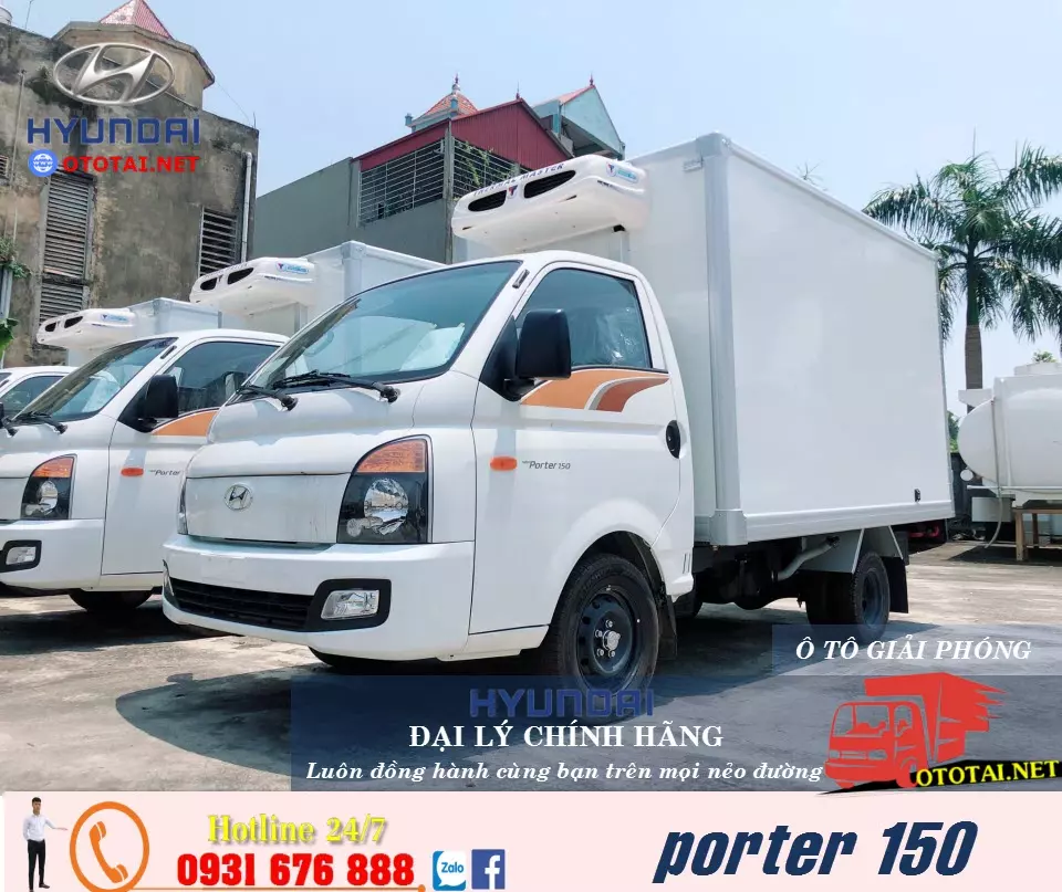 xe tải hyundai porter 150 đông lạnh