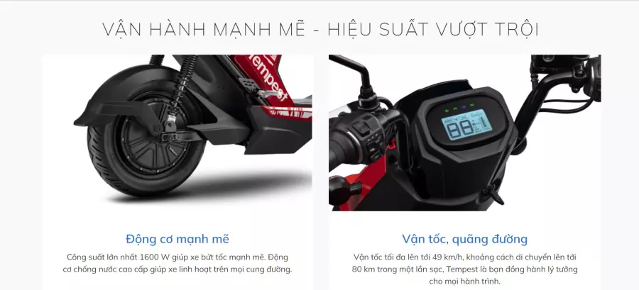 Giá xe máy điện VinFast Tempest hôm nay