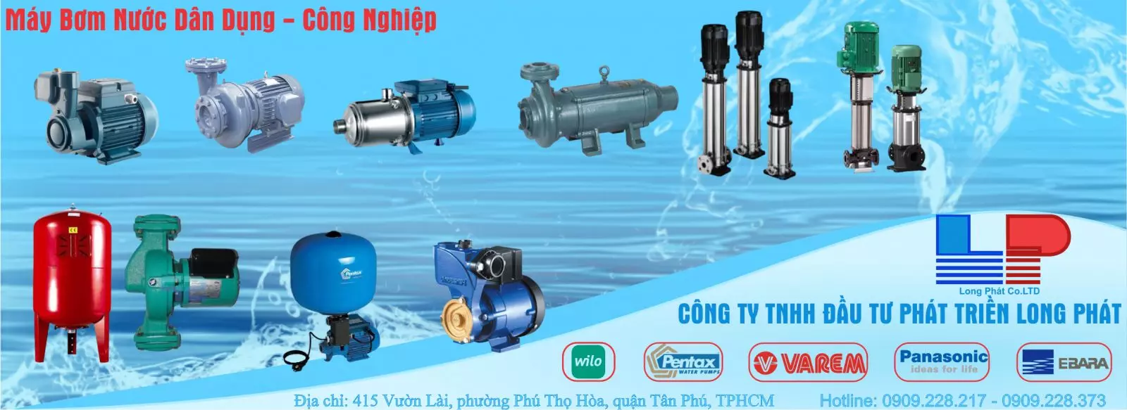 Long Phát - đơn vị phân phối máy bơm nước chất lượng tại Việt Nam