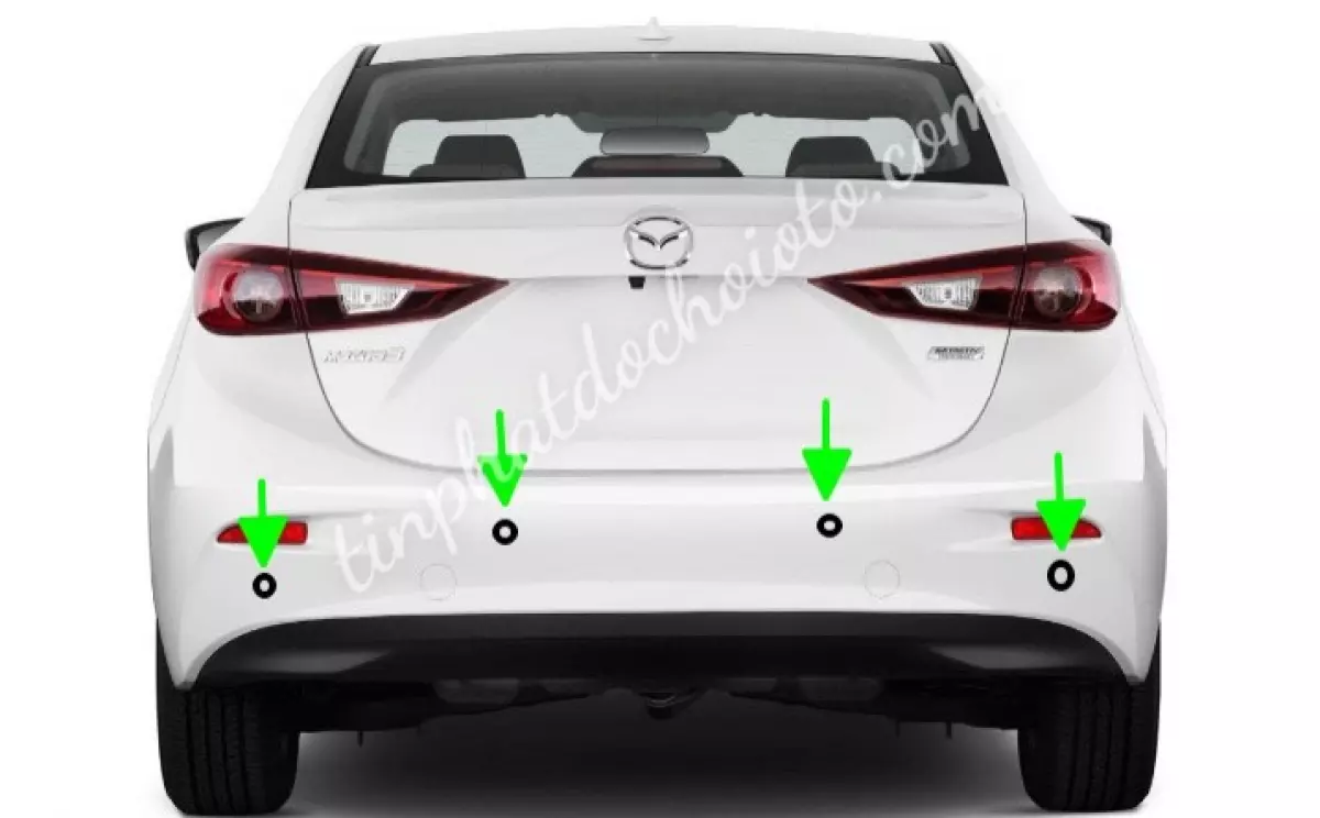 Vị Trí Lắp Mắt Cảm Biến Lùi Trên Xe Mazda 3 Tại Quận 12 HCM