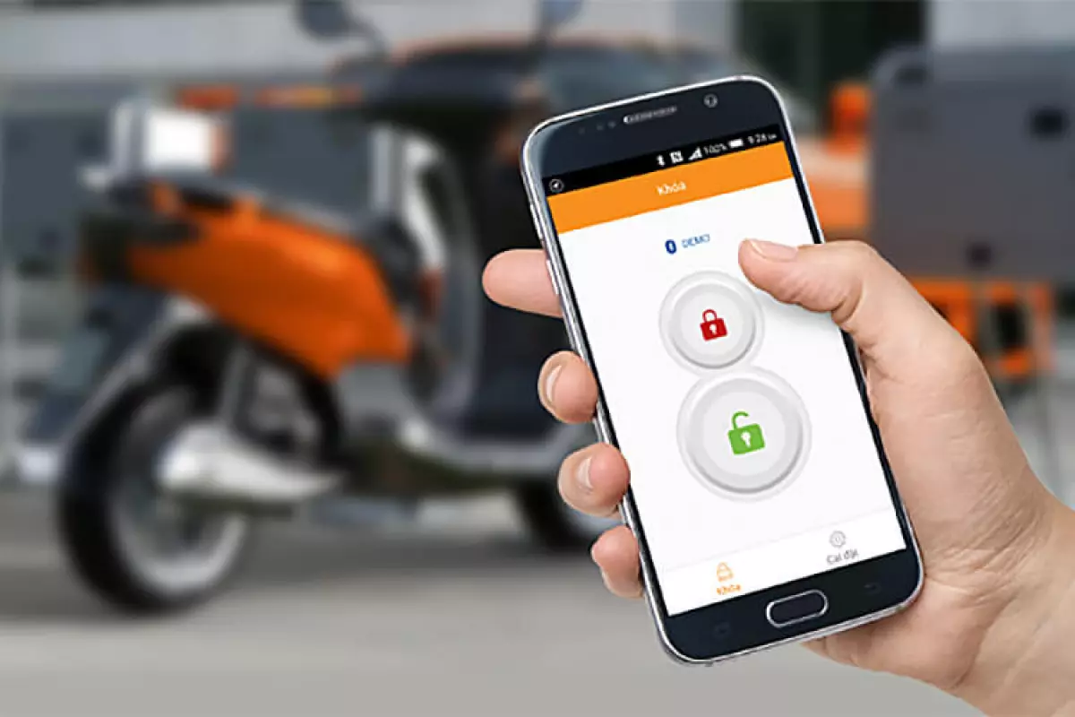 mở khóa smartkey bằng điện thoại