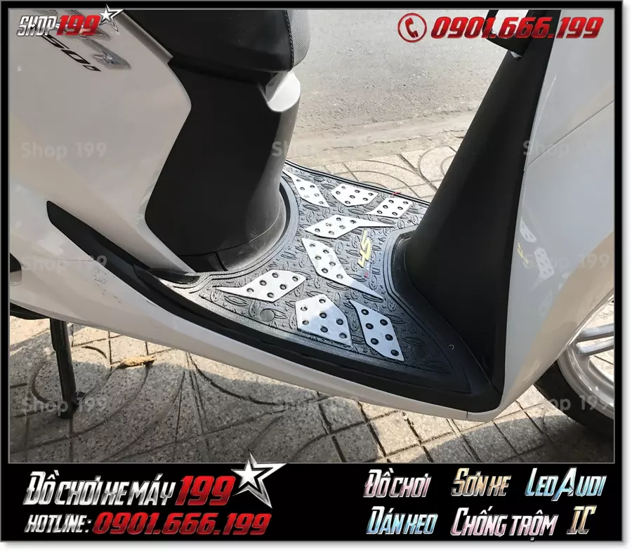 Xem Hình Honda SH 150i/125i 2018 2019 2020 độ thảm để chân cao su Thái Lan giá rẻ đồ chơi SH độ đẹp tại shop 199