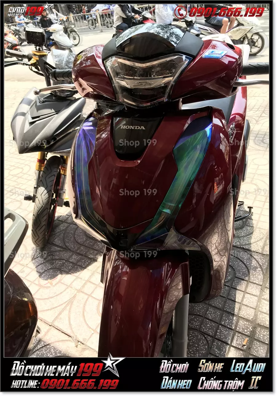 Image dán decal chóa đèn 7 màu trang trí cho Honda SH 2018 2019 2020 125 150 giá rẻ tại TP HCM