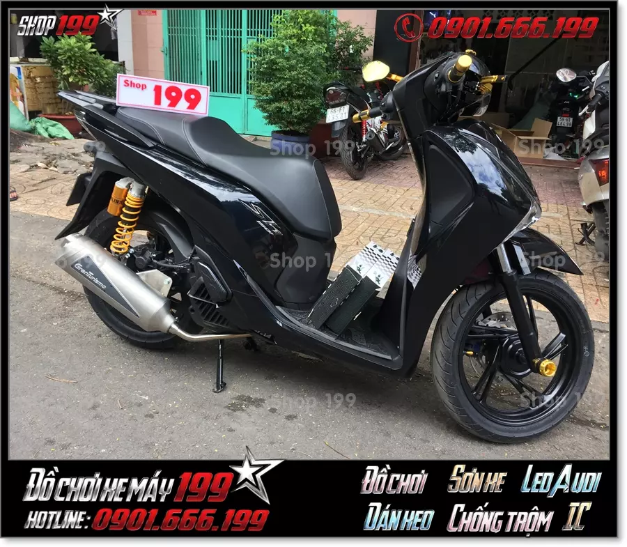 Image thay gác chân sau Biker nhôm CNC cho xe SH 150i/125i 2018 2019 2020 giá rẻ ở TP Hồ Chí Minh