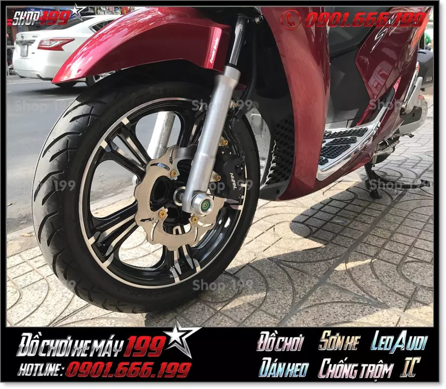 Xem ảnh xe Honda SH 2018 2019 2020 150i độ bánh xe kuni cực đẹp lên sport phụ tùng trang trí xe 199 HCM