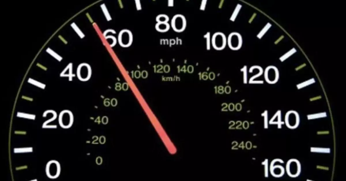 Đồng hồ tốc độ hiển thị tốc độ thực tế của xe