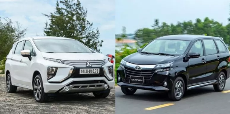 ​Đầu xe của 2 dòng xe Xpander và Avanza