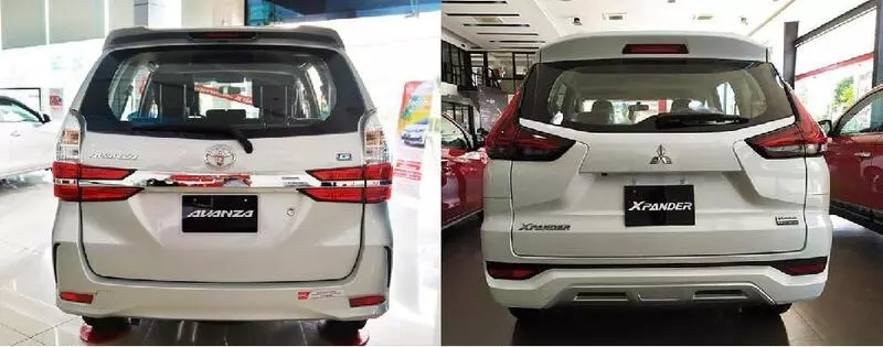 Đuôi xe của Avanza được đổi mới còn Xpander hầu như giữ nguyên