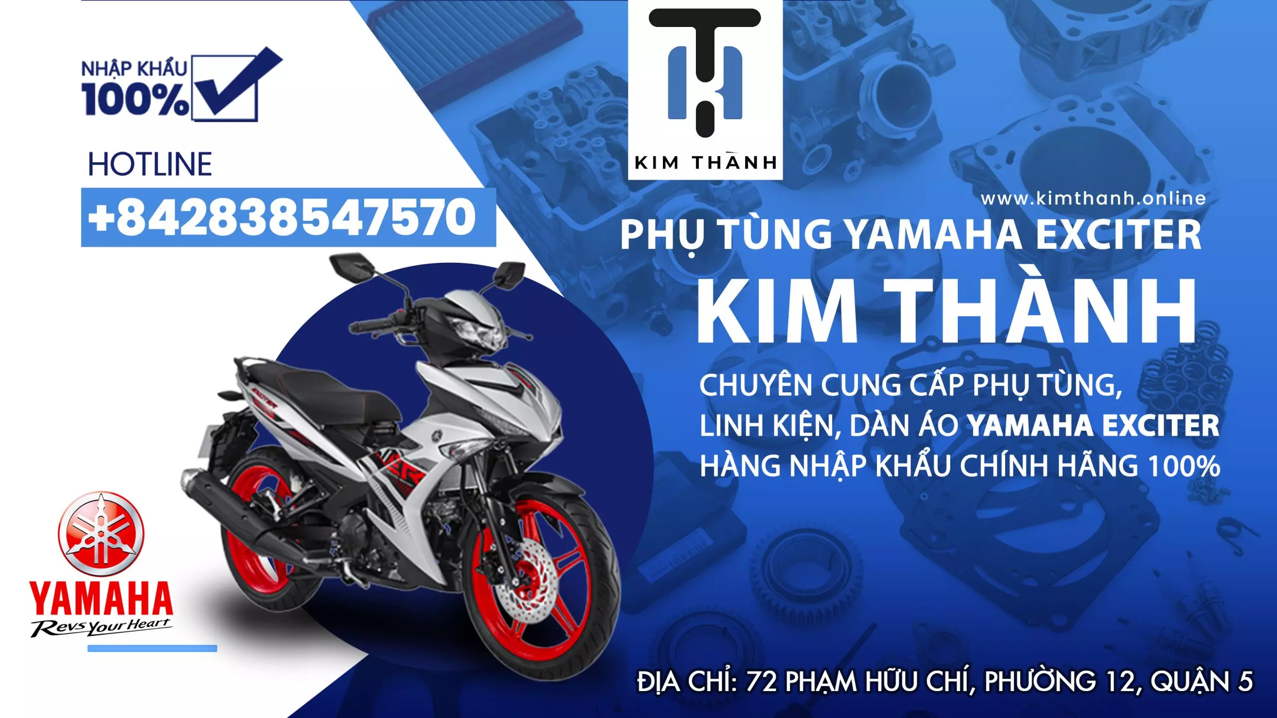 Kim Thành - Địa chỉ cung cấp phụ tùng xe Exciter 2015