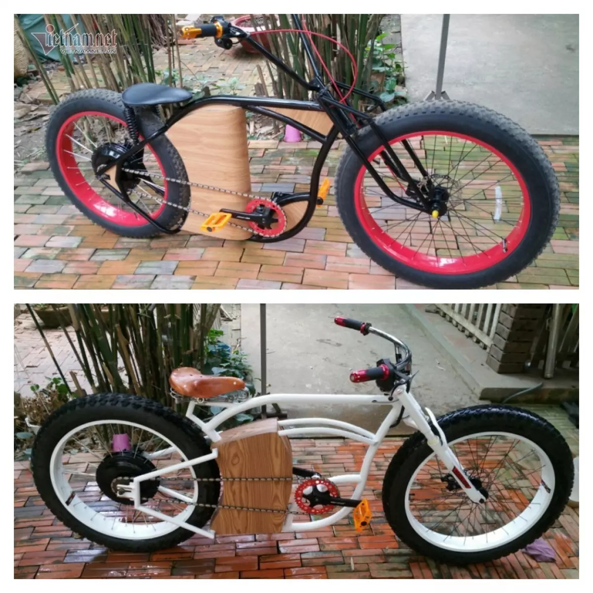 Bộ đôi xe đạp điện tự chế của anh Nguyễn Chí Hiển